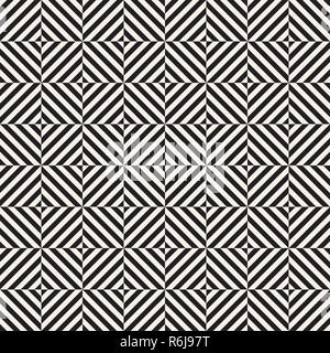 Seamless Vector pattern stripes. Texture moderne élégant avec treillis monochrome. La répétition de la grille géométrique. Conception de réseau simple. Banque D'Images