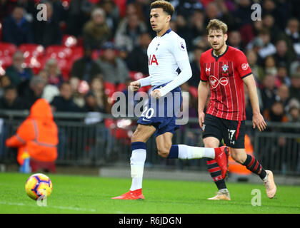 Londres, UK - Décembre 05, 2018 Tottenham Hotspur Dele de l'Alli au cours de Premier League entre Tottenham Hotspur et Southampton au stade de Wembley, Londres, Royaume-Uni le 07 mai 2018. Action Crédit : Foto Sport/Alamy Live News Banque D'Images