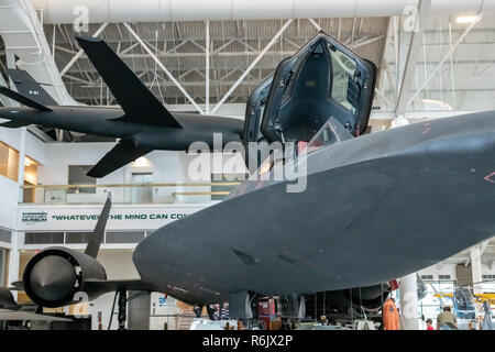 Lockheed SR-71 Blackbird à l'Evergreen Aviation & Space Museum de McMinnville, Oregon Banque D'Images