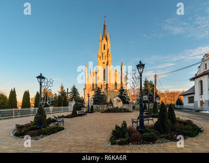 L'église gothique Saint Jacek stone dans Chocholow, Pologne. L'Europe Banque D'Images