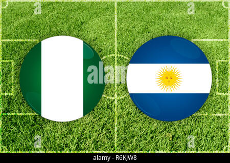 Le Nigeria contre l'Argentine football match Banque D'Images