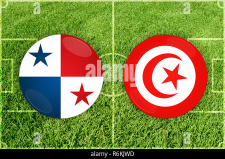 Match de football de Tunis vs Panama Banque D'Images