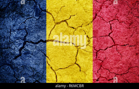 Drapeau de la République du Tchad Banque D'Images