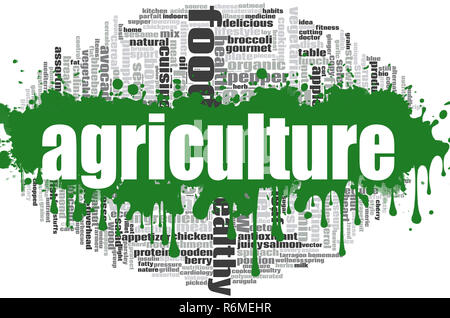 L'agriculture nuage de mots Banque D'Images