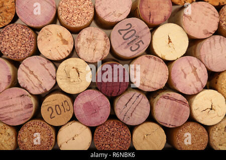 Close up de l'arrière-plan utilisé wine corks Banque D'Images