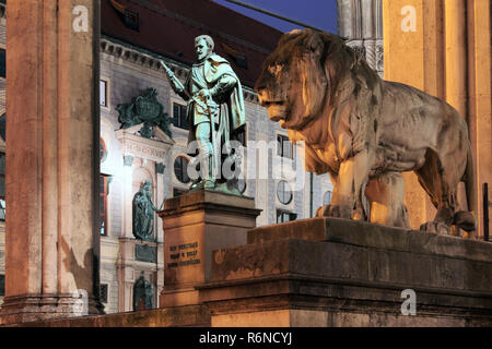 Comte von tilly statue en feldherrnhalle à Munich Banque D'Images