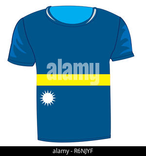 T-shirt drapeau Nauru Banque D'Images