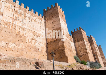 Château Burgalimar, Bury Al-Hamma, BaÃ±os de la Encina village, province de Jaén, Espagne Banque D'Images