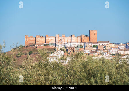 Château Burgalimar, Bury Al-Hamma, BaÃ±os de la Encina village, province de Jaén, Espagne Banque D'Images