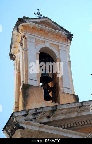 Clocher de la cathédrale de Notre Dame de l'assomption d'Ajaccio, Corse, France. La cathédrale est dédiée à la Vierge Marie Banque D'Images