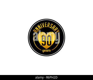 Badge anniversaire 90 ans Banque D'Images