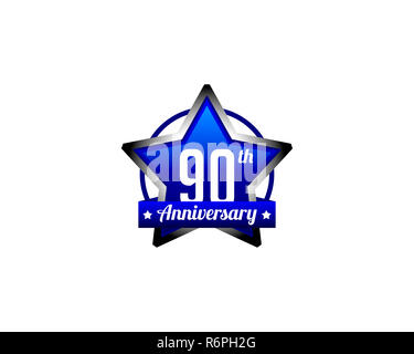 Badge anniversaire 90 ans Banque D'Images