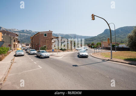 Soller, Majorque, Espagne - 20 juillet 2013 : vue sur les rues de Port de Soller Banque D'Images