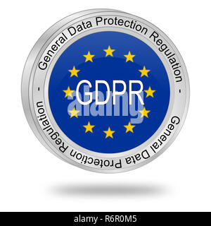 Pibr Règlement général sur la protection des données - 3D illustration Banque D'Images
