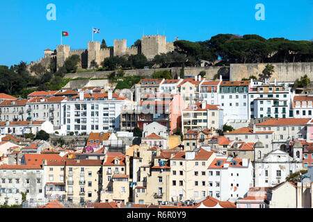 Castelo Sao Jorge, Lisbonne, Portugal Banque D'Images