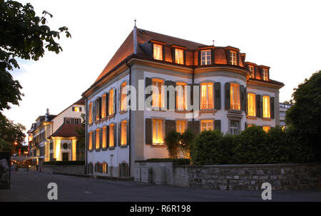 Rue de Lausanne. La Suisse Banque D'Images