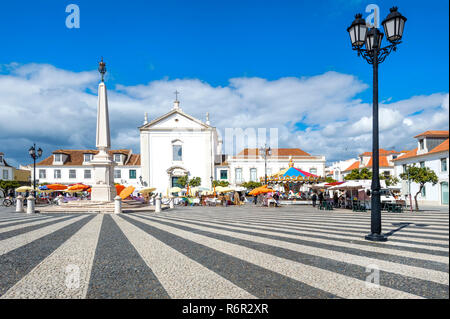 Marquès de Pombal plaza, Vila Real de Santo Antonio, Algarve, Portugal Banque D'Images