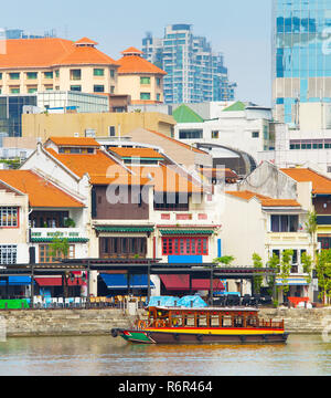 Boat Quay, Singapour Banque D'Images