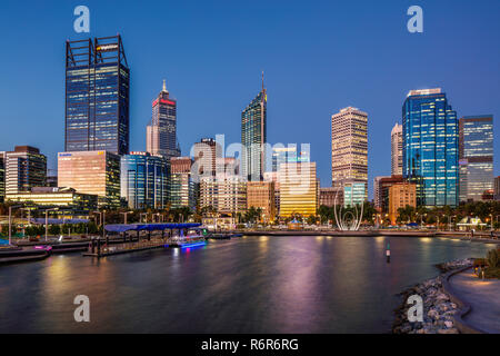 Elizabeth Quay, Esplanade Perth, Australie occidentale. Banque D'Images