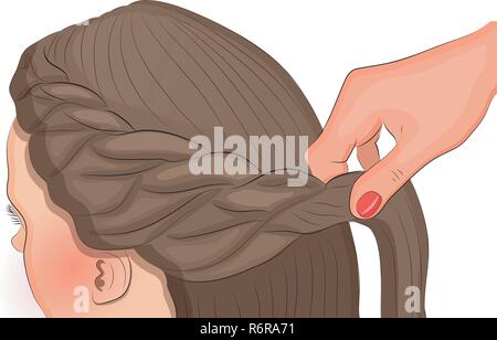 Vector illustration pour le thème de la mode et l'art coiffure de publications. Illustration de Vecteur