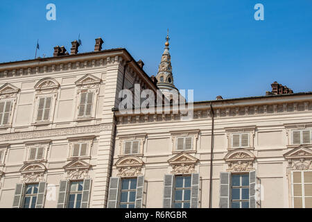 À Turin - Italie - avril 2016 - Piazza Castello, belle place. Banque D'Images