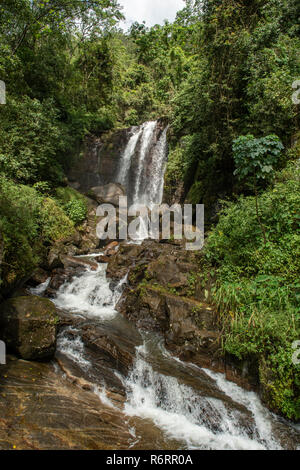 Devathura Ella Falls à Ramboda Tunnel, près de Nuwara Eliya Banque D'Images