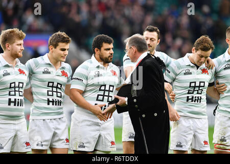 Londres, Royaume-Uni. 06 Dec, 2018. L'Université de Cambridge au match d'ouverture au cours de Varsity Match 2018 Ourfc Curufc entre v au stade de Twickenham, le jeudi, 06 décembre 2018. Londres en Angleterre. (Usage éditorial uniquement, licence requise pour un usage commercial. Aucune utilisation de pari, de jeux ou d'un seul club/ligue/dvd publications.) Crédit : Taka G Wu/Alamy News Crédit : Taka Wu/Alamy Live News Banque D'Images