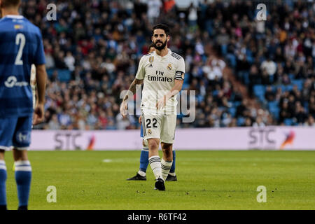 Madrid, Espagne. 6 décembre 2018.Le Real Madrid Francisco Alarcon 'isco' vu la célébration d'un but au cours de la Copa del Rey match entre le Real Madrid et l'UD Melilla au Santiago Bernabeu à Madrid. Legan Crédit : P. Mace/SOPA Images/ZUMA/Alamy Fil Live News Banque D'Images