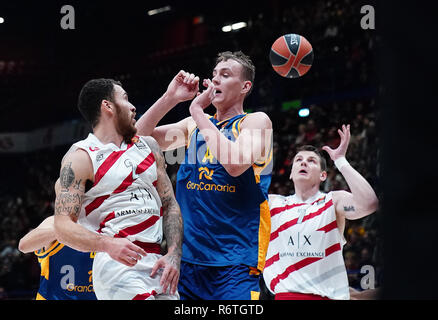 Foto Spada/LaPresse 06 dicembre 2018 Assago (MI) Italia sport basket AX Armani Exchange Olimpia Milan vs Herbalife Gran Canaria Eurolega 2018/2019 de la compagnie aérienne turque - Mediolanum Forum Nella foto : Mike James Spada Photo/LaPresse, 06 décembre 2018 Assago (MI) Italie sport basket AX Armani Exchange Olimpia Milan vs Herbalife Gran Canaria Turkish Airlines Euroleague 2018/2019 - Mediolanum Forum dans le pic : Mike James Banque D'Images