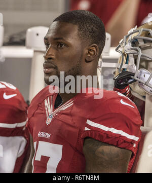 San Francisco, Californie, USA. Août 30, 2012. San Francisco 49ers wide receiver A.J. Jenkins (17) le jeudi 30 août 2012 à San Francisco, Californie. 49ers défait les chargeurs 35-3 dans un match pré-saison. Crédit : Al Golub/ZUMA/Alamy Fil Live News Banque D'Images