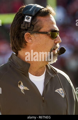 San Francisco, Californie, USA. 11Th Nov, 2012. L'entraîneur-chef Jeff Fisher Rams le dimanche à Candlestick Park de San Francisco, CA. Les 49ers lié les Rams 24-24. Crédit : Al Golub/ZUMA/Alamy Fil Live News Banque D'Images