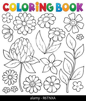 Fleur Coloriage Theme 8 Photo Stock Alamy