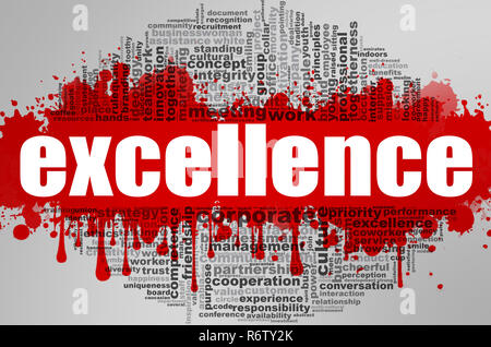 Nuage de mots d'excellence Banque D'Images