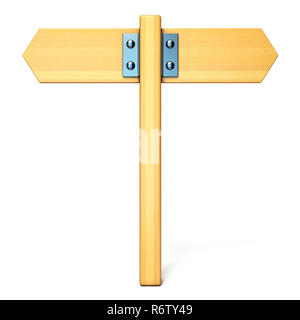 Panneau en bois 3D de deux façons Banque D'Images