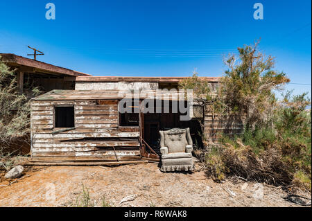 Paysage Post apocaliptic de Salton city en Californie du sud Banque D'Images