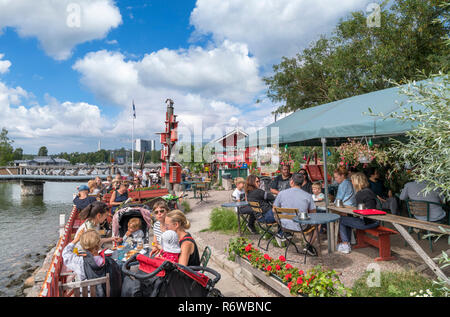 Le Café Regatta sur le front de mer, de Töölö Helsinki, Finlande Banque D'Images