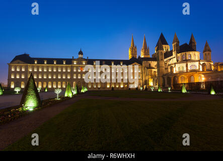 L'Abbaye-aux-Hommes, l'église de Saint Etienne, Caen, Normandie, France Banque D'Images