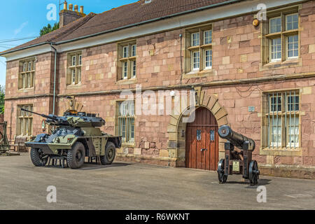 Monmouth Regimental Museum, situé sur la colline du Château de Monmouth, au Pays de Galles. Banque D'Images