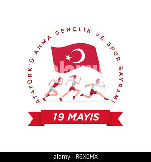 19 Mayis u'Ataturk Anma Genclik ve Spor Bayrami Banque D'Images