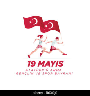 19 Mayis u'Ataturk Anma Genclik ve Spor Bayrami Banque D'Images