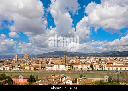 Cityscape horizontale sur Florence, Italie. Banque D'Images