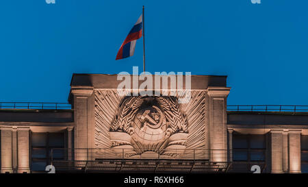 Drapeau de la Fédération de Russie au cours de la Douma d'État Banque D'Images
