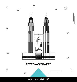 Les Tours Petronas Illustration de Vecteur