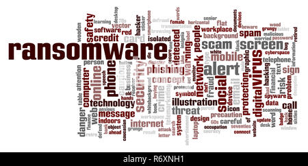 Ransomware Nuage de mots Banque D'Images