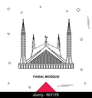 La mosquée Faisal Illustration de Vecteur