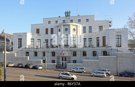 BELGRADE, SERBIE - 16 janvier 2015 : Ambassade de France à la rue Pariska à Belgrade, en Serbie. Banque D'Images