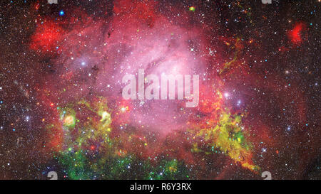 Paysage de l'amas d'étoiles dans l'espace. Éléments de cette image fournie par la NASA. Banque D'Images
