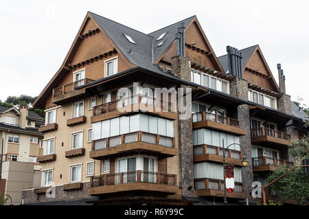 Architecture bâtiment allemand coloniale ville cheminée Brésil Gramado Banque D'Images