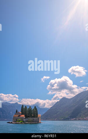 L'île Georges San dans la baie de Kotor Banque D'Images