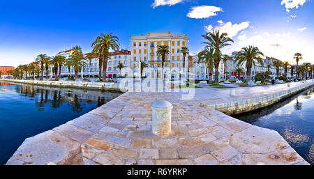 Vue panoramique du front de mer de split de pier Banque D'Images